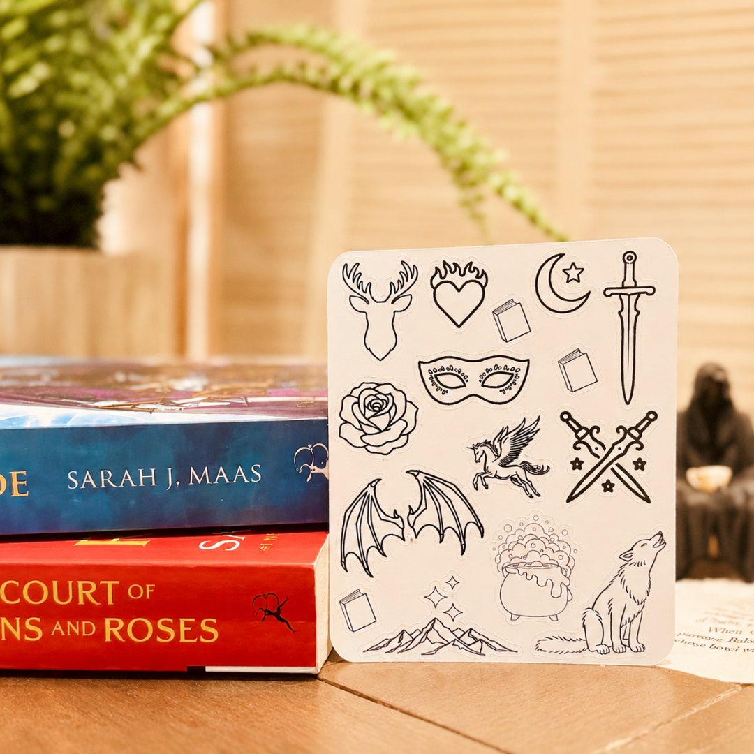 A Court of Crescents & Firehearts Color Your Own Sticker Sheet