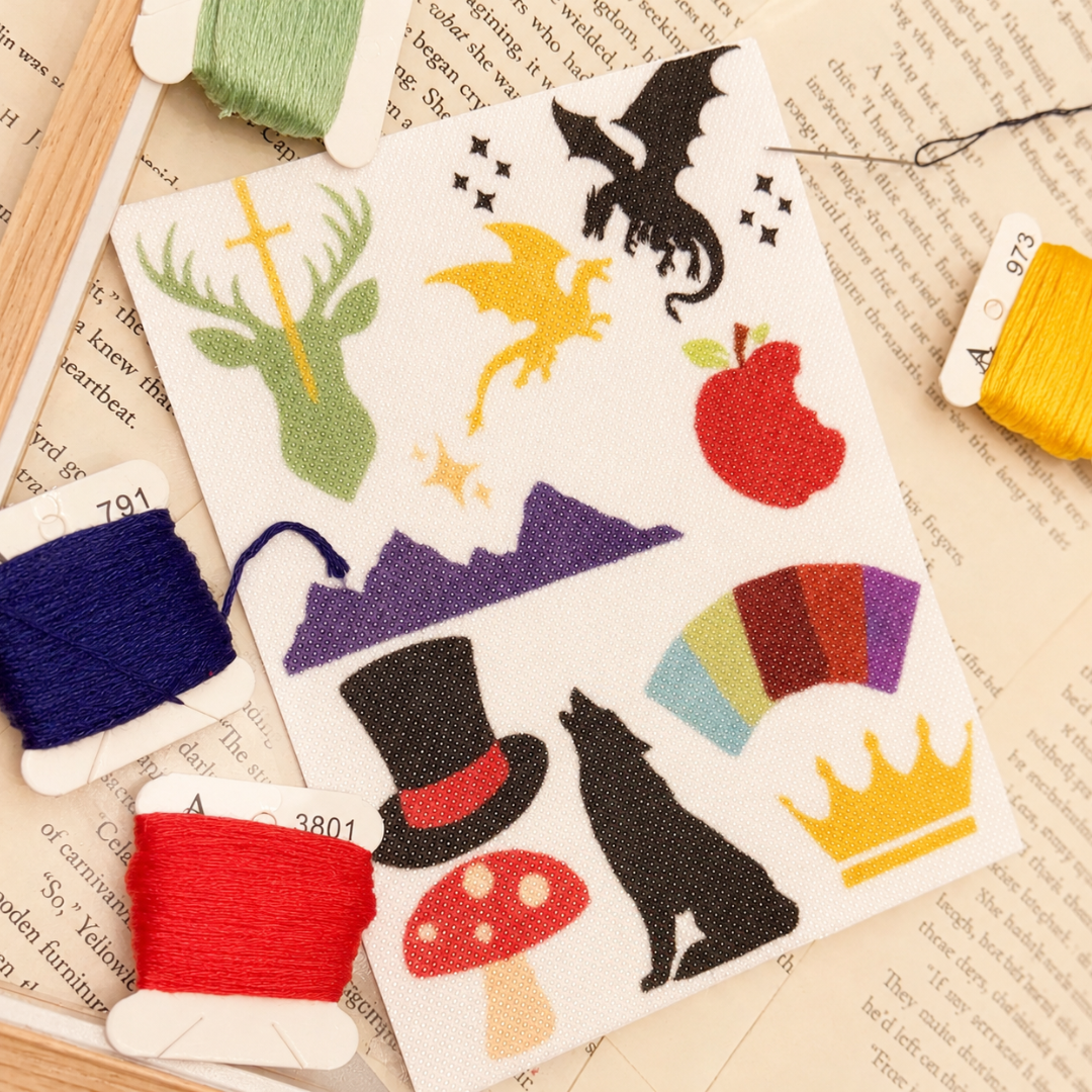 Fantasy Stick & Stitch Embroidery Patterns Sheet