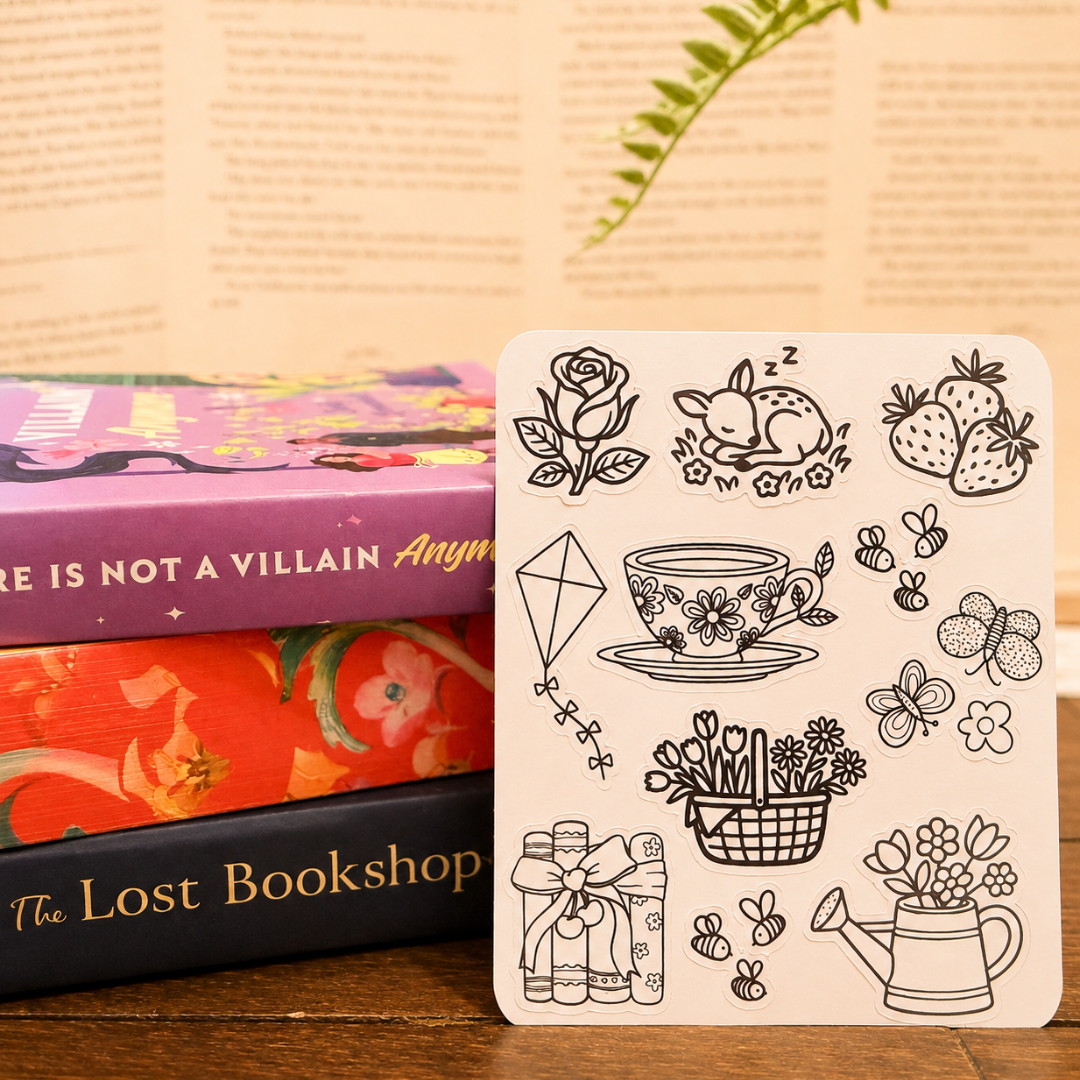 Petals & Pages Color Your Own Sticker Sheet