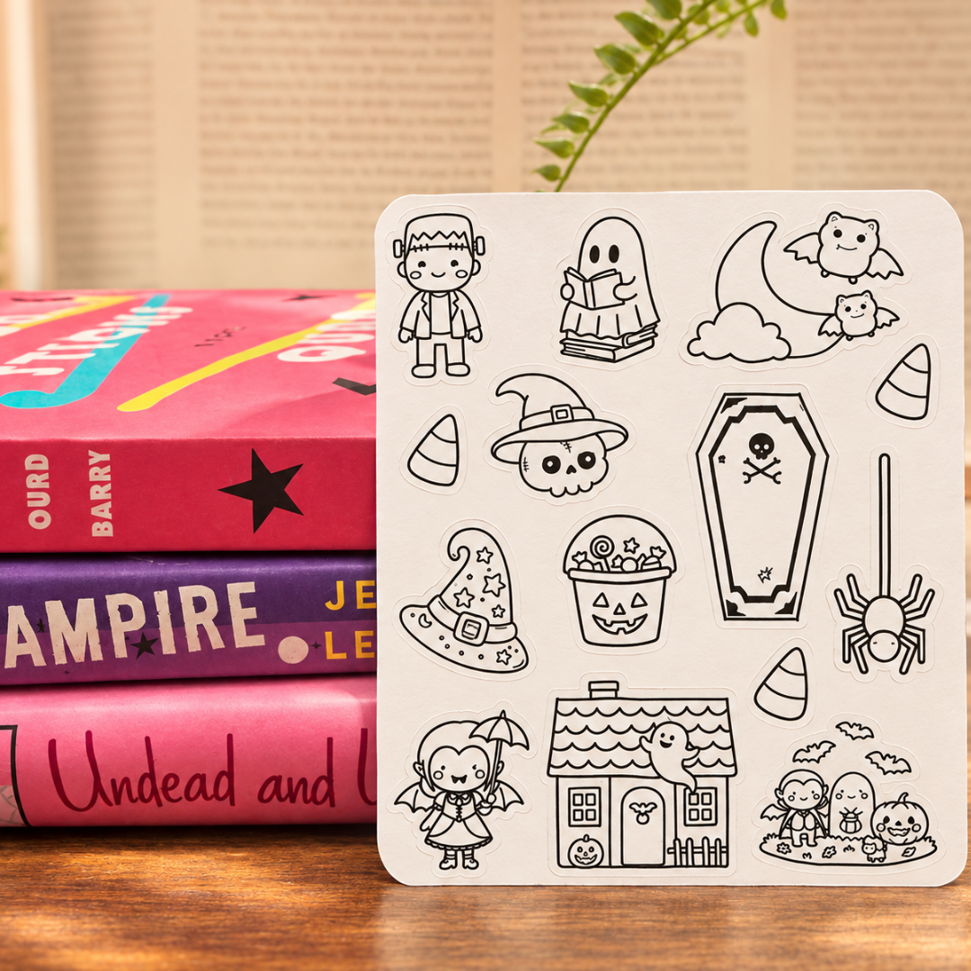 Spooky Stories Color-Your-Own Sticker Sheet